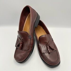 Bass Weejuns Marietta II Burgundy Loafer W Sz 8.5W Leather Tassel Kiltie